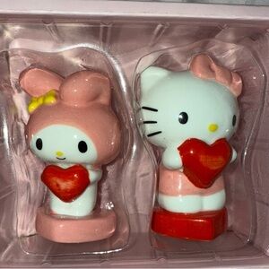 Hello Kitty and My Melody Heart Salt and Pepper set